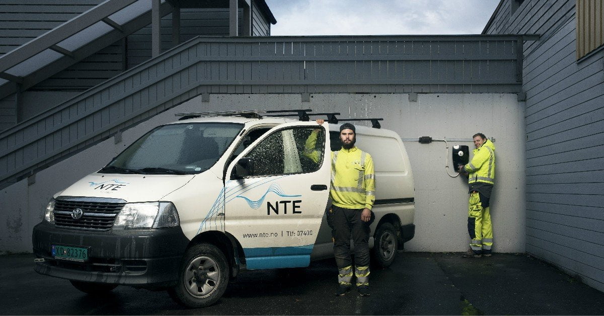 NTE installerer Zaptec ladestasjon for elbillading i Risvollan borettslag